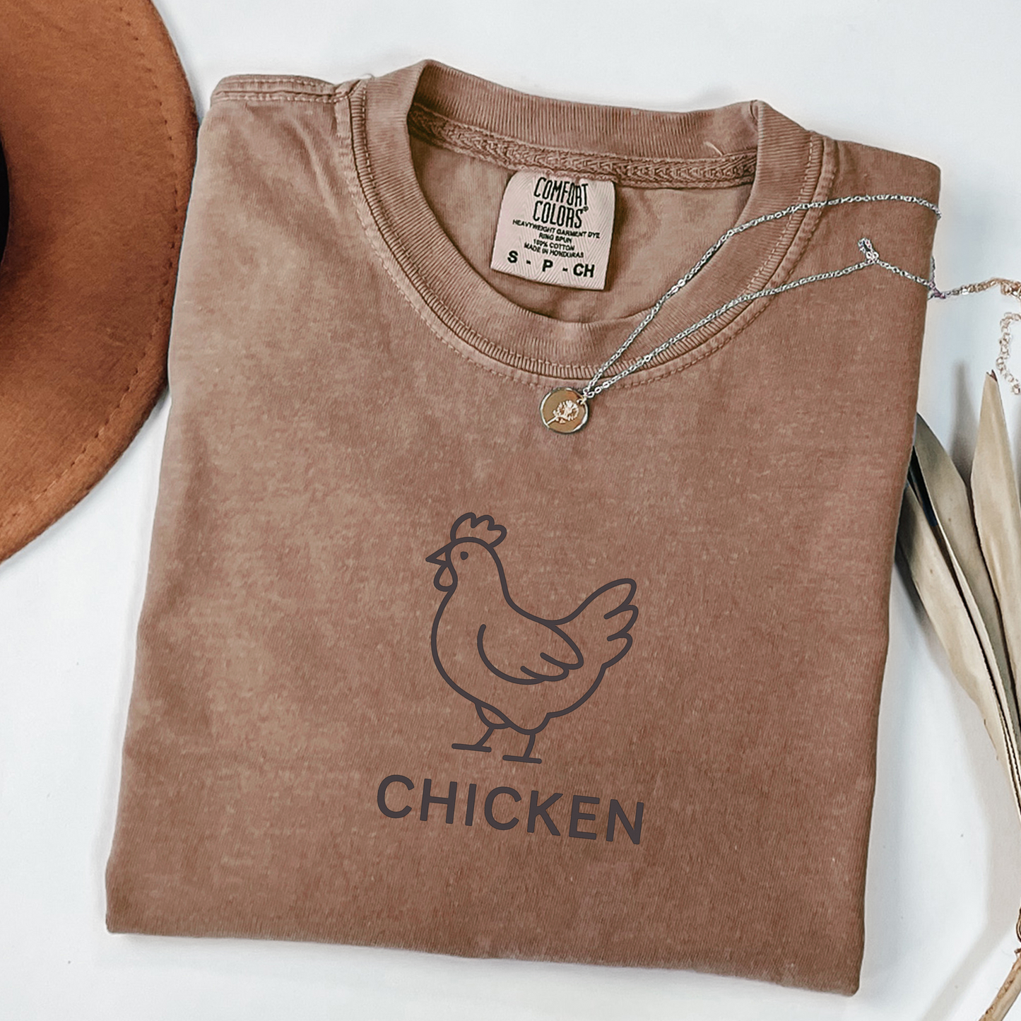 Chicken T-Shirt – Minimalist Farm Animal Tee for Chicken Lovers & Backyard Farmers