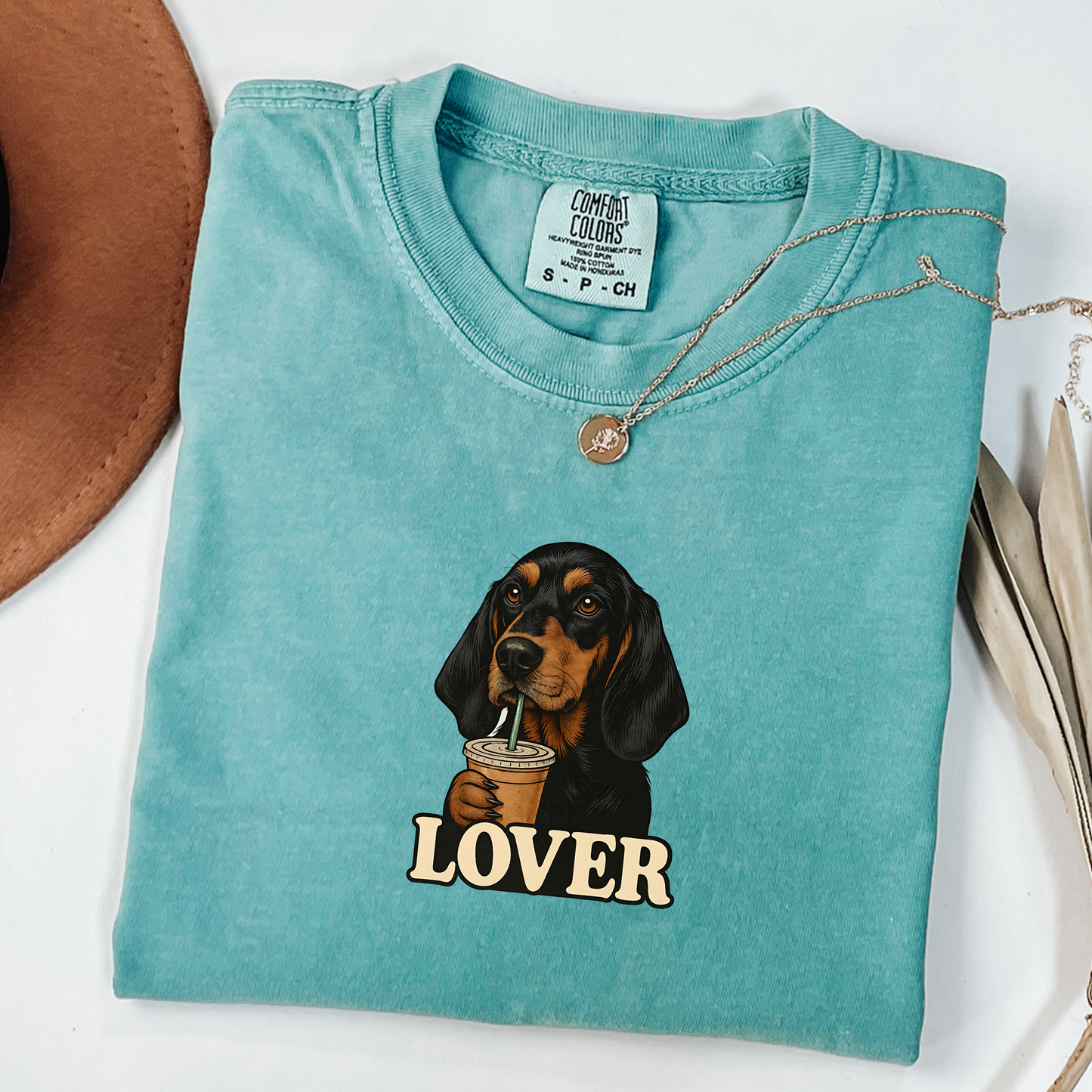 Dog Lover Unisex T-Shirt – Funny Coffee Dog Tee for Pet Parents & Dog Moms