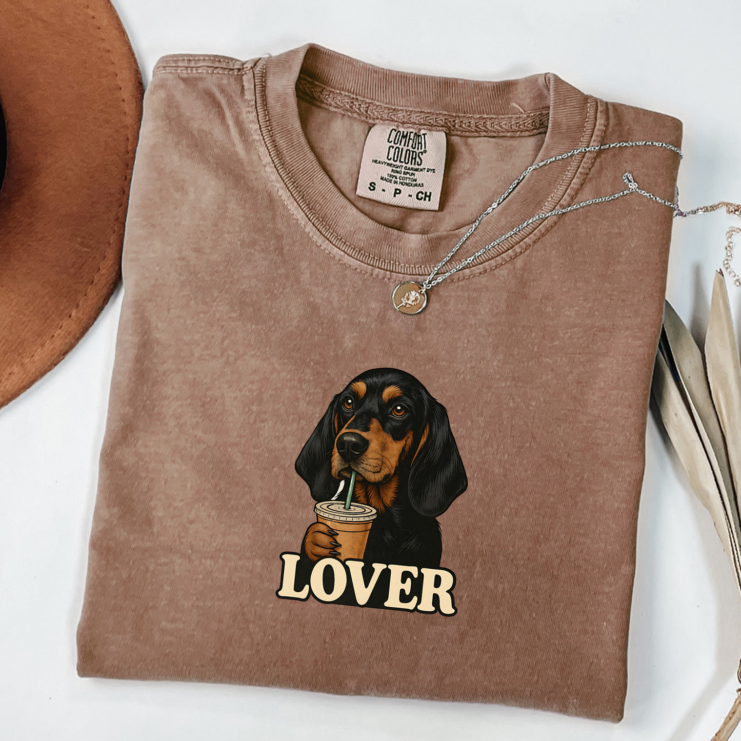 Dog Lover Unisex T-Shirt – Funny Coffee Dog Tee for Pet Parents & Dog Moms
