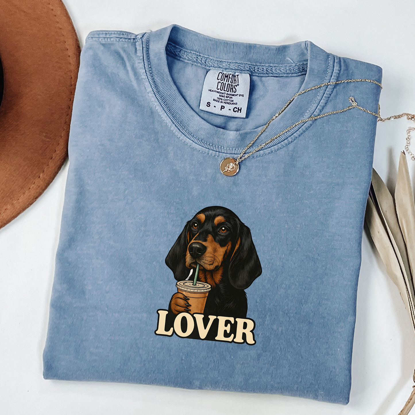 Dog Lover Unisex T-Shirt – Funny Coffee Dog Tee for Pet Parents & Dog Moms