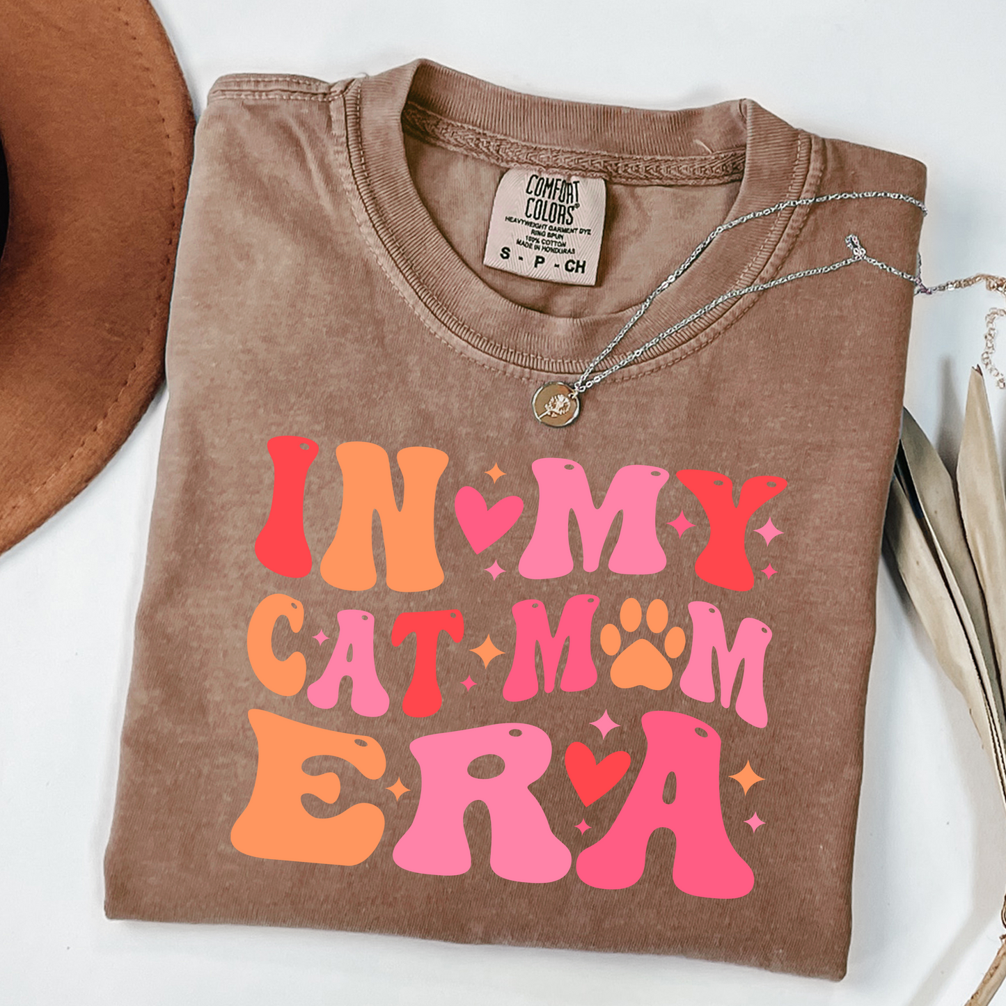 In My Cat Mom Era T-Shirt – Retro Tee for Cat Lovers, Groovy Pastel Design