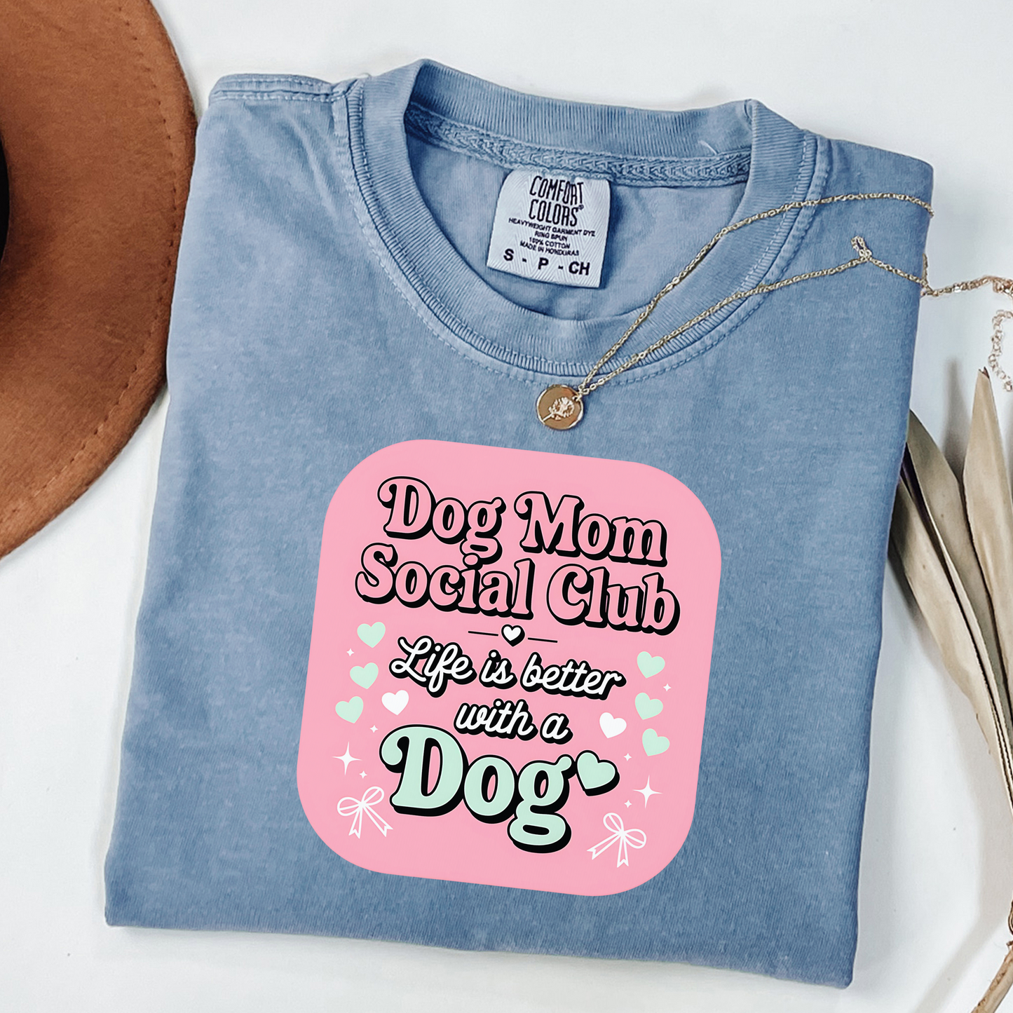 Dog Mom Social Club T-Shirt, Aesthetic Tee for Proud Pet Moms, Unisex Tshirt