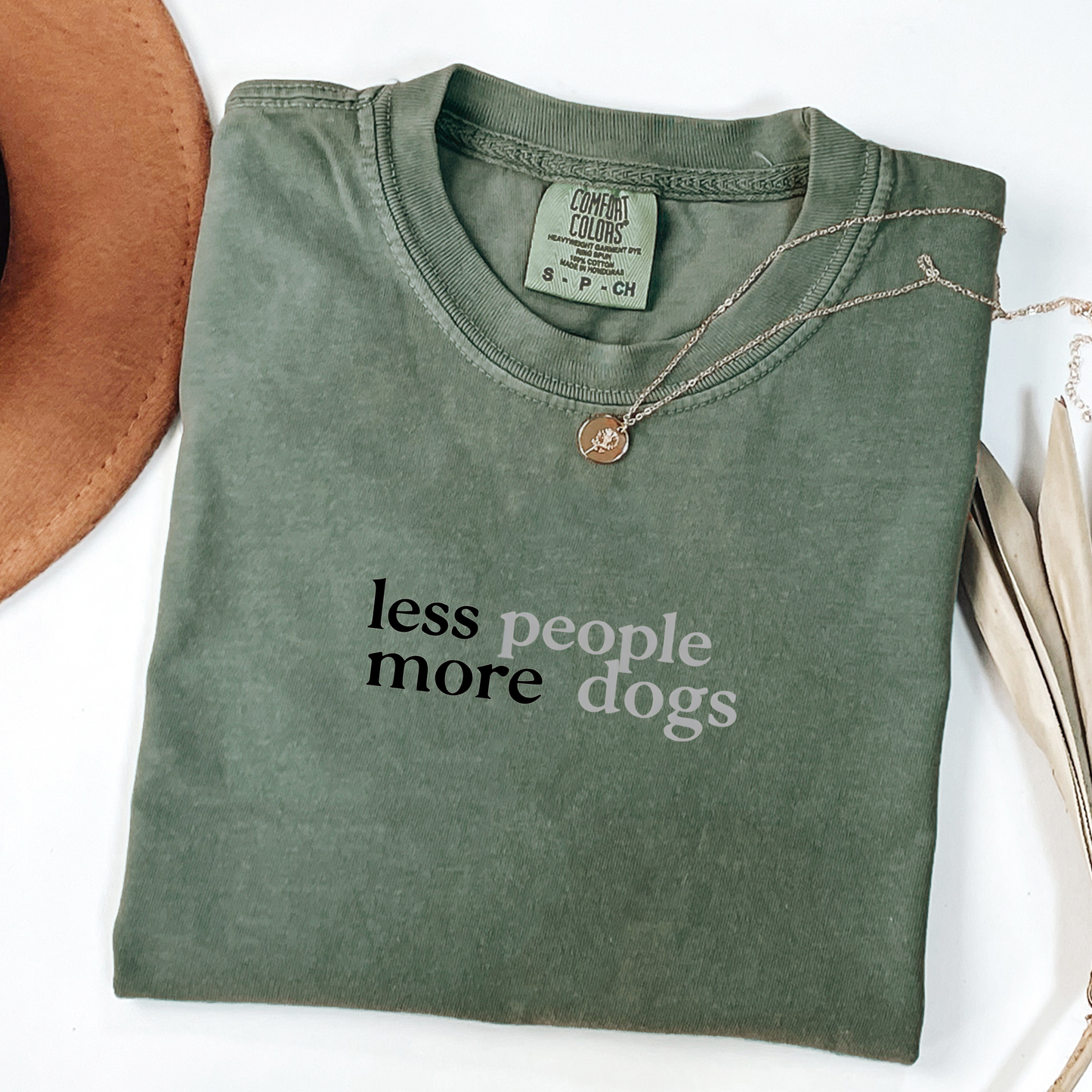 Less People More Dogs – Minimalist Dog Lover Unisex T-Shirt