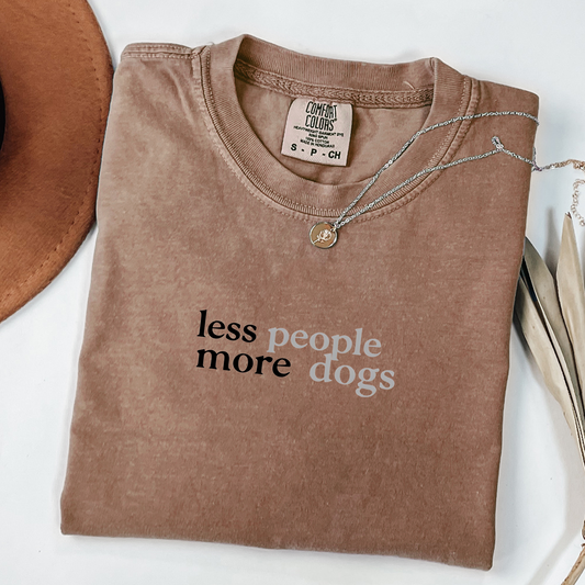 Less People More Dogs – Minimalist Dog Lover Unisex T-Shirt