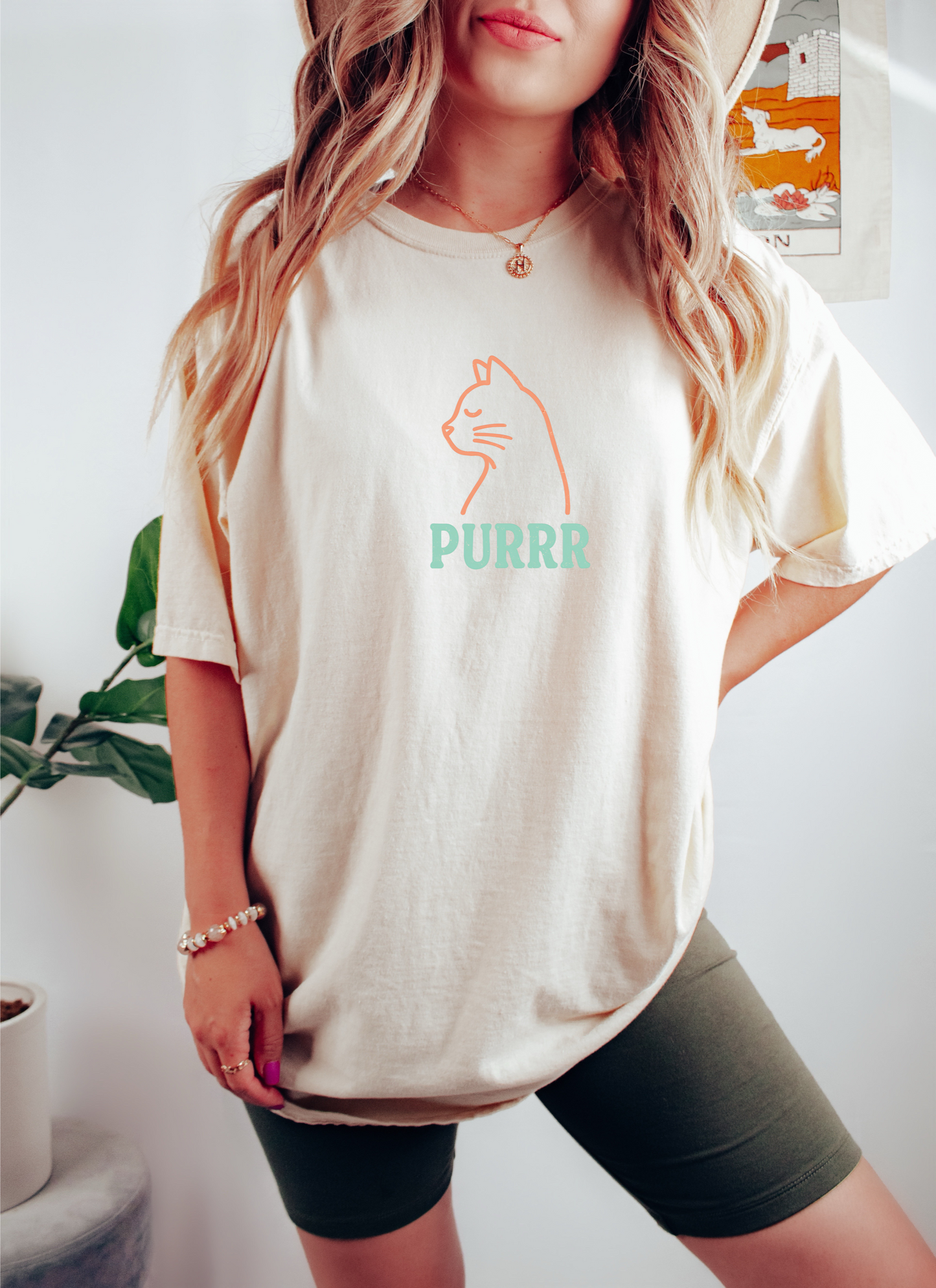 Purrr Cat Unisex T-Shirt – Minimalist Cute Cat Shirt for Cat Lovers & Pet Parents