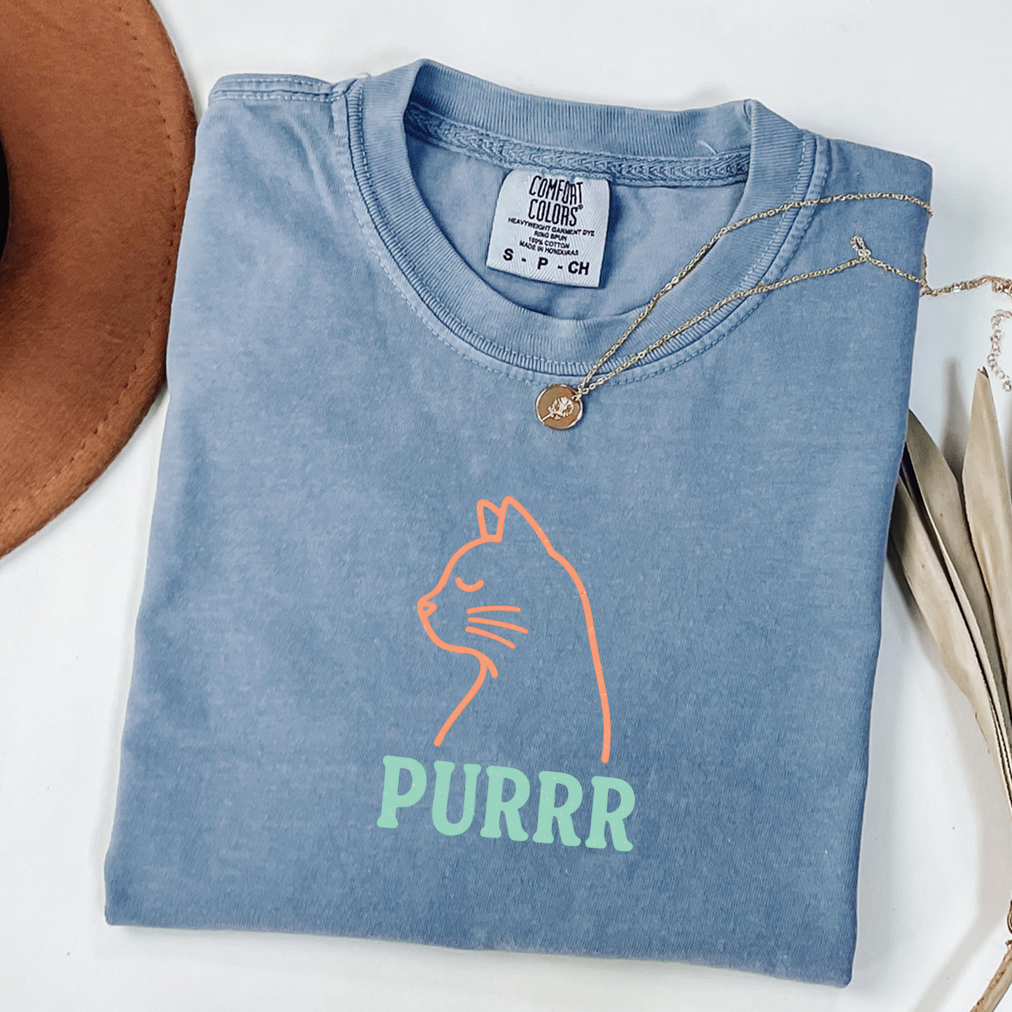 Purrr Cat Unisex T-Shirt – Minimalist Cute Cat Shirt for Cat Lovers & Pet Parents