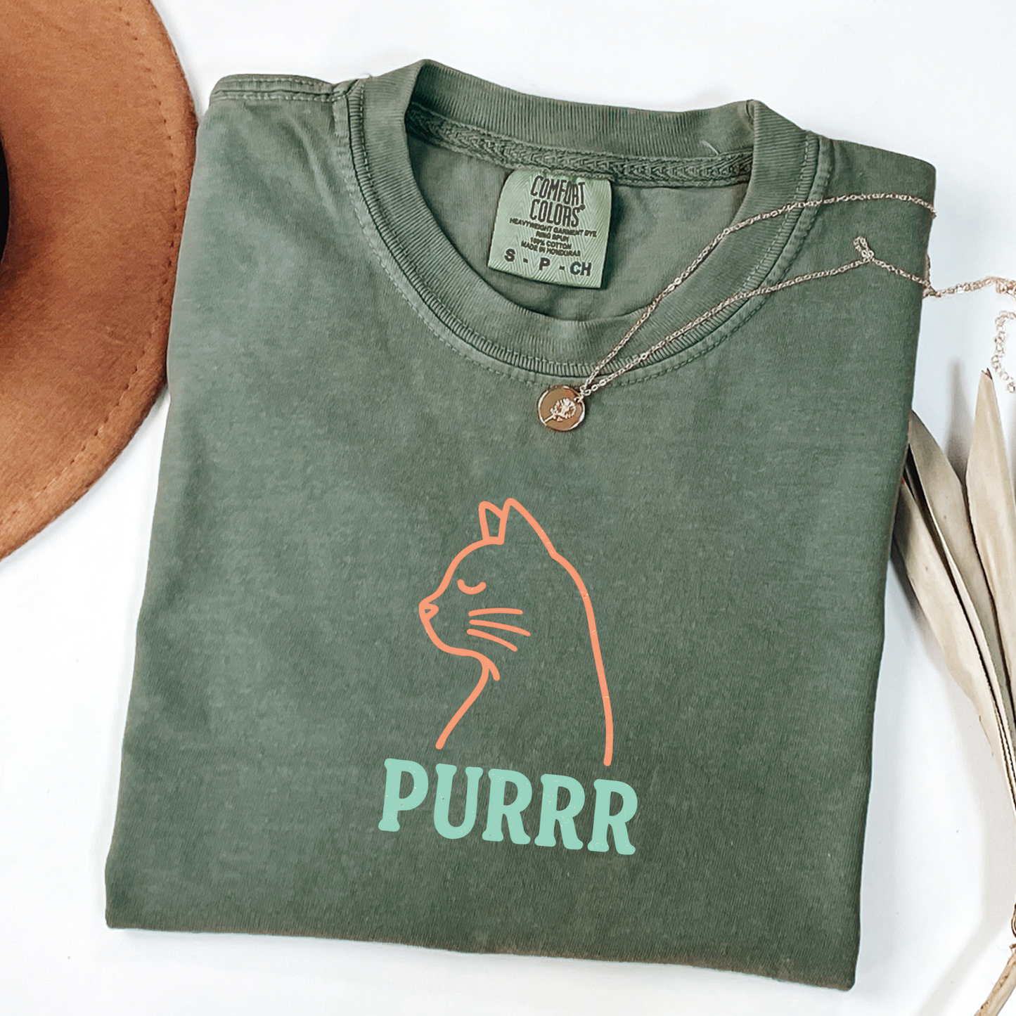 Purrr Cat Unisex T-Shirt – Minimalist Cute Cat Shirt for Cat Lovers & Pet Parents