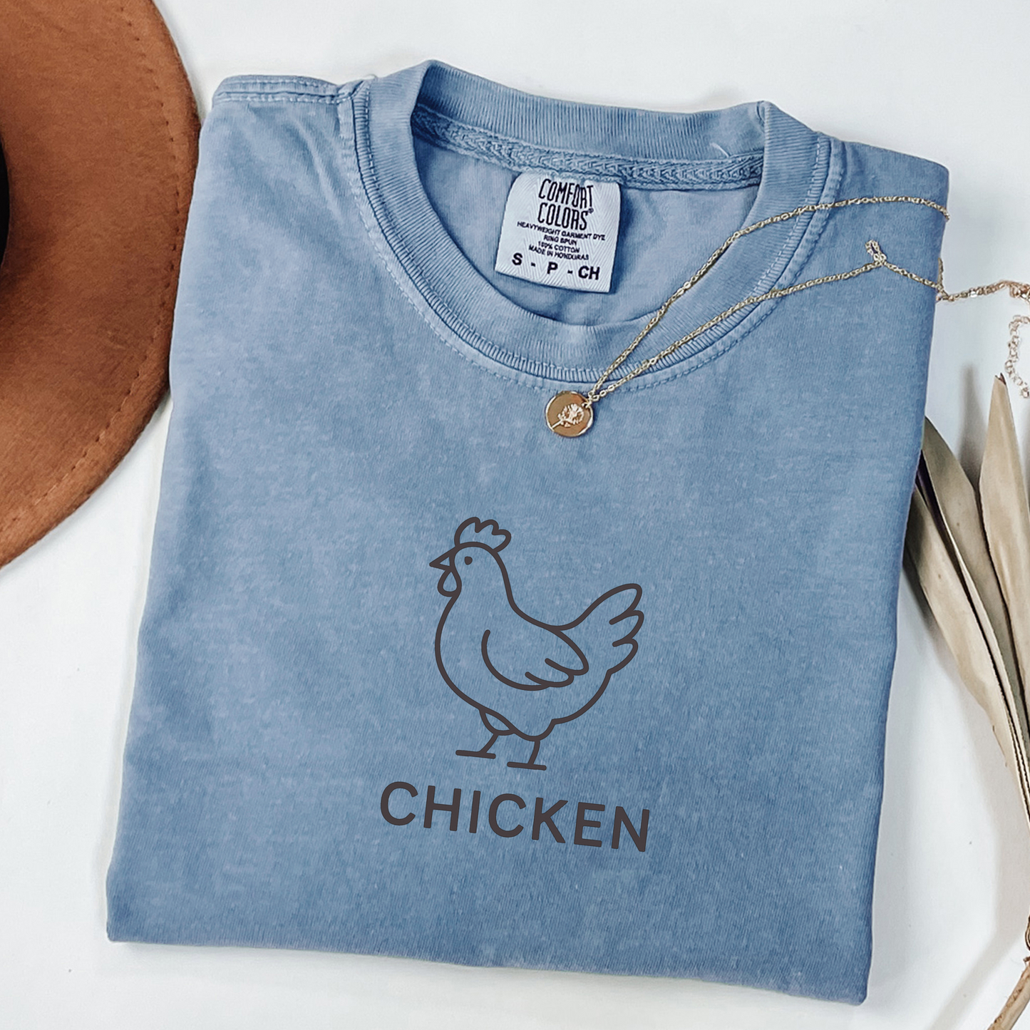 Chicken T-Shirt – Minimalist Farm Animal Tee for Chicken Lovers & Backyard Farmers