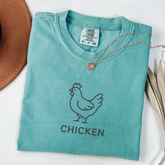Chicken T-Shirt – Minimalist Farm Animal Tee for Chicken Lovers & Backyard Farmers
