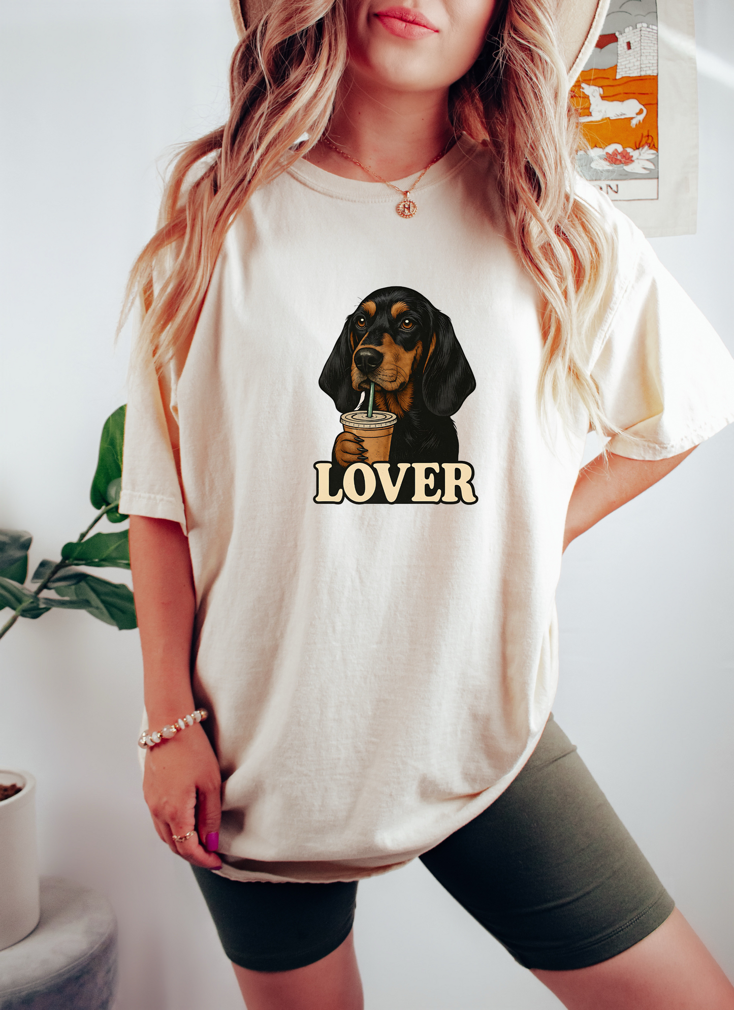 Dog Lover Unisex T-Shirt – Funny Coffee Dog Tee for Pet Parents & Dog Moms