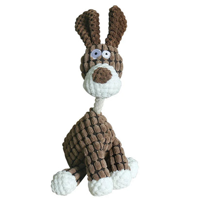 Immortal Squeaker Plush Toy for Aggressive Chewers, Dog Toys for Grinding Teeth