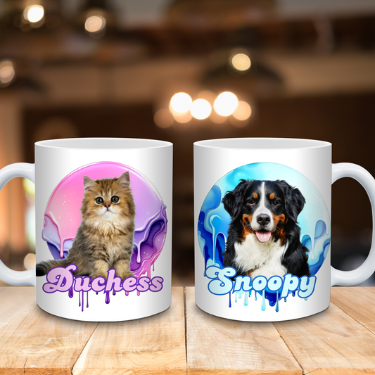 Personalized Drip & Sip: Custom Pet Mug Magic - 11oz & 15oz
