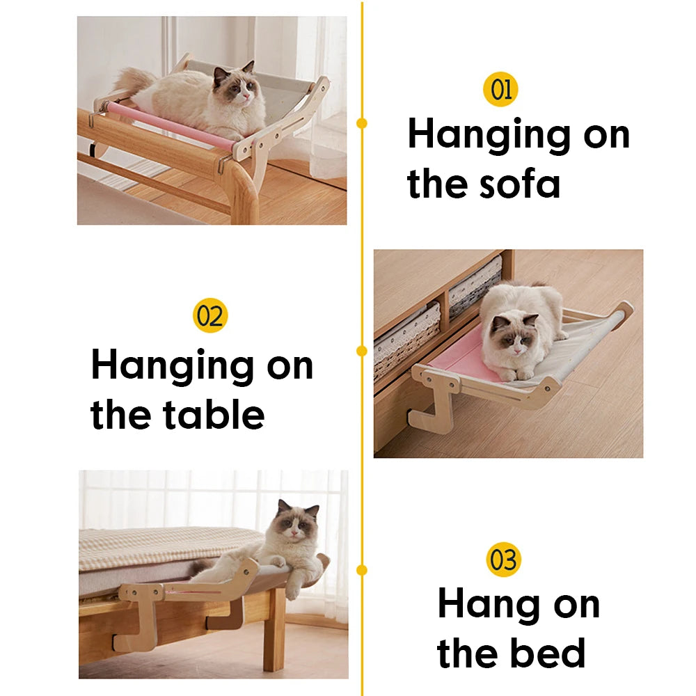 Cat Hanging Bed Wood Assembly