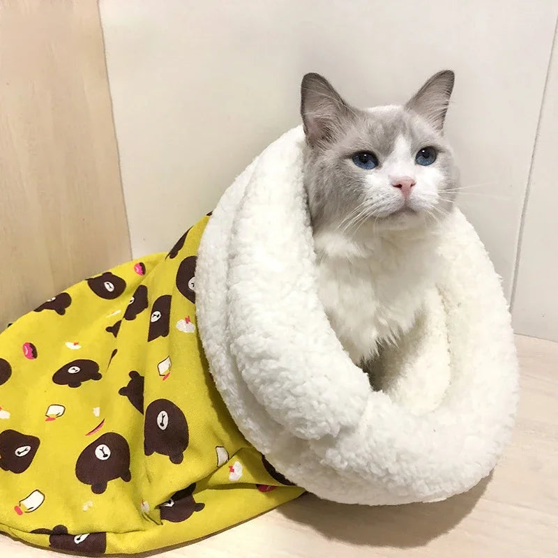 Cat Sleeping Bag Soft Cuddly Fluffy Feel