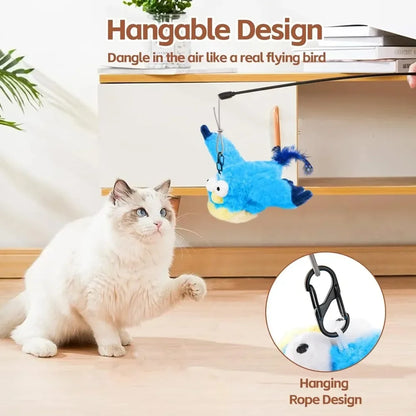 Interactive Bird Toy, Rechargeable Chirping Flapping Bird